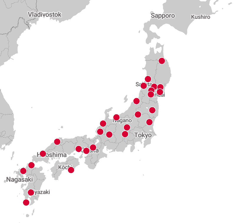 Interactive map of our breweries